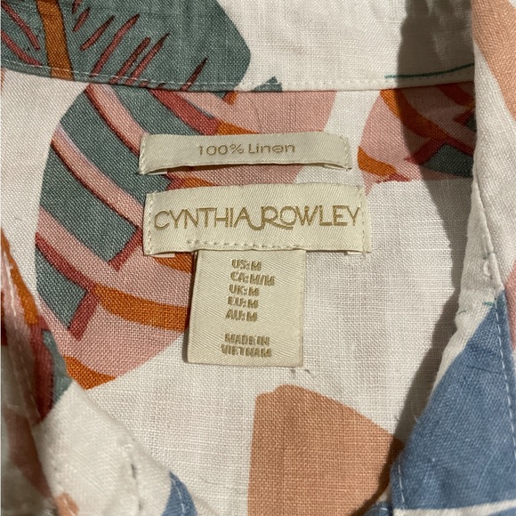Cynthia Rowley Linen Botanical Button Up - Picture 2 of 3